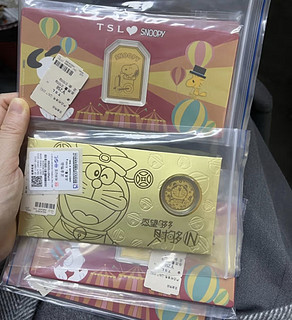 潮宏基 哆啦A梦“梦想成真”黄金金币 足金投资金新年礼物联名 约0.2g