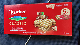 莱家loacker榛子味威化饼干225gx1盒进口