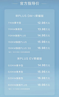 12.98万元起，比亚迪宋 PLUS 荣耀版车型上市