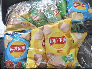 乐事（Lay's）薯片混合10包（原味+黄瓜味+红烩味）零食礼包400g