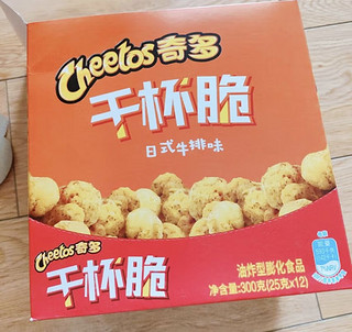 奇多（Cheetos）零食 休闲食品日式牛排味干杯脆25克*12包