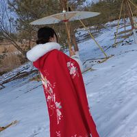 古风拍照超级出片的油纸伞