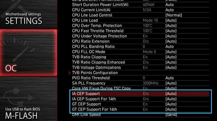 微星为 600/700 系列主板推送 BIOS，支持禁用 CEP ，确保 CPU 性能，同时温度更低