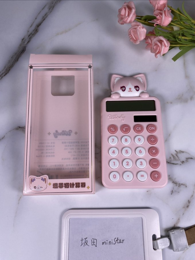 感受下深圳学校文具店实体物价35元卡通计算器