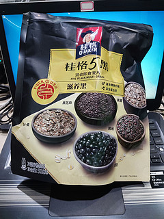 买些桂格5黑混合即食麦片