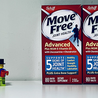 MoveFree益节蓝瓶氨糖软骨素钙片，关节舒适新体验！
