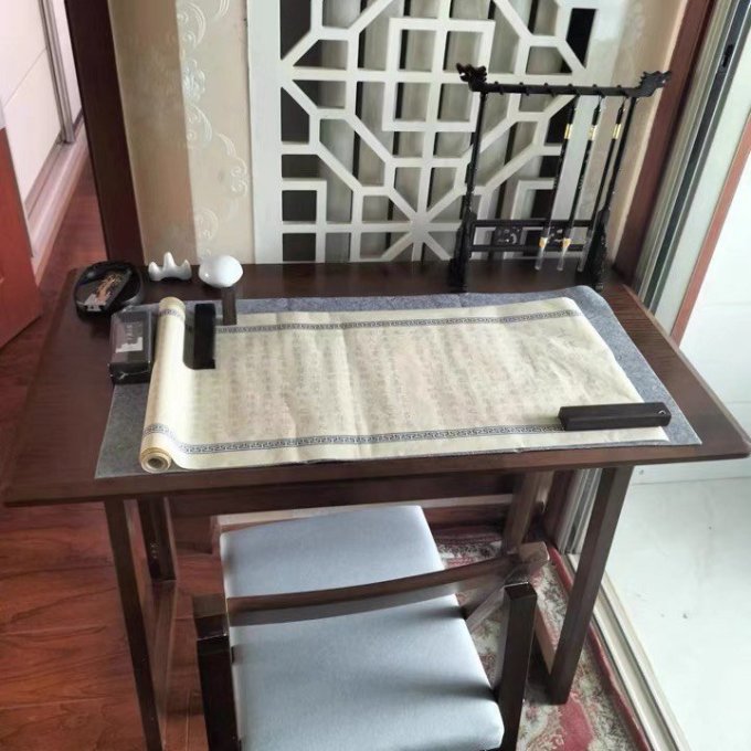 实木折叠桌家用书法桌