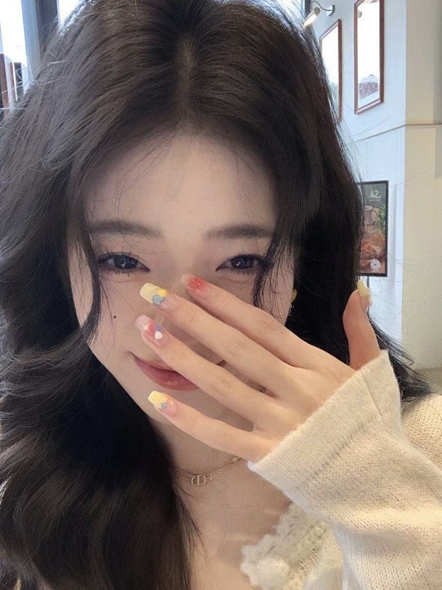 适合春夏出游野餐的奶黄美甲！