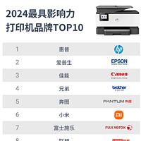 2024最具影响力打印机品牌TOP10