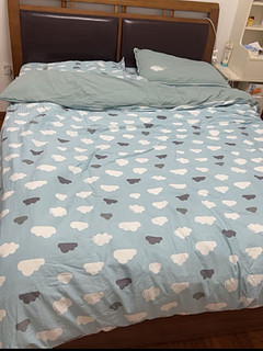LOVO乐蜗家纺 水洗棉四件套 纯棉套件全棉床单床上被套1.5米