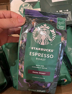 星巴克（Starbucks）阿拉比卡咖啡豆200g派克市场手冲美式黑咖啡可做13杯 