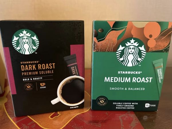 星巴克（Starbucks）速溶黑咖啡粉双口味2.3g*20条 0糖美式健身即冲法国进口2盒装