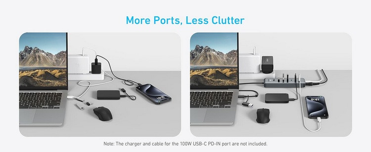 安克发布 8合一USB 集线器，大量 USB 接口，支持100W直连供电