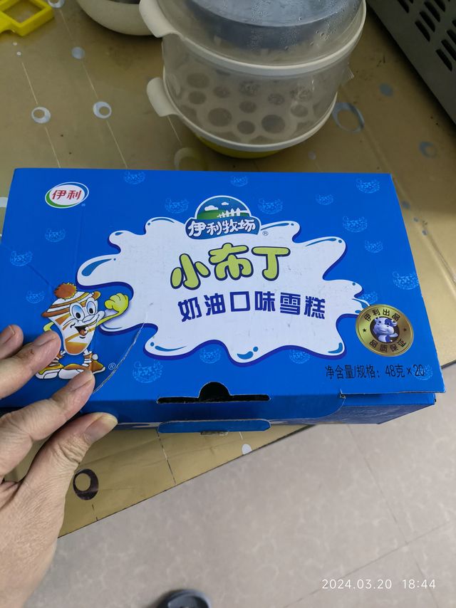 yili 伊利 牧场 小布丁奶油味雪糕48g*20支/盒 雪糕冷饮