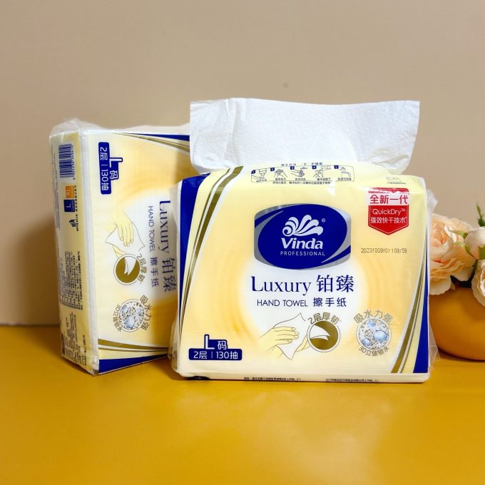 瞬间吸水极致舒适维达铂臻商用擦手纸