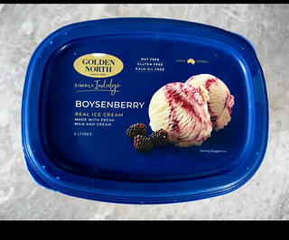 Golden North金若丝 香草波森莓味冰淇淋 2L*1桶/940g 进口家庭装鲜奶冰激凌