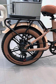 正步H3曜岩黑 复古肥胎电动自行车锂电铝合金国标代步越野变速助力车 咖啡色