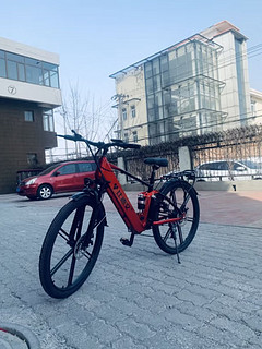 比德文（BYVIN）锂电池电动自行车禧玛诺变速成人山地新国标电动助力车 禧玛诺变速/26寸/烈日红