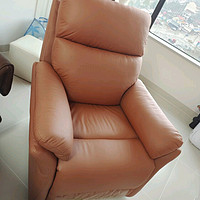 左右沙发功能皮感科技布单人沙发单椅DZY6010 暮光橙31055