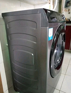 海尔洗衣机8公斤滚筒超薄款全自动家用 525大筒径417mm超薄平嵌小型滚筒洗衣机纤美包安装