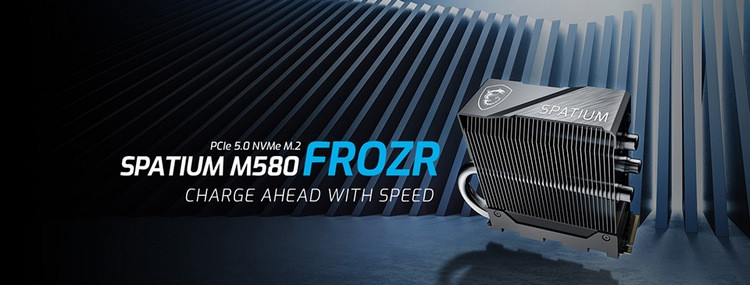 微星发布 SPATIUM M580 FROZR 固态硬盘,带单塔散热器、14.6GB/s读速
