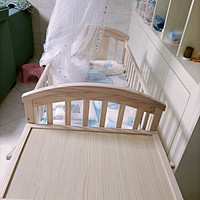 优乐博（ULOP）婴儿床实木无漆宝宝床拼接移动多功能床新生儿bb睡床小孩摇摇床 