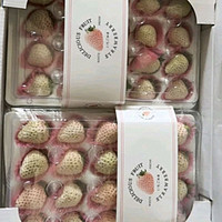 曲迪山东淡雪草莓白色恋人白草莓礼盒 15颗 1盒 优选淡雪草莓