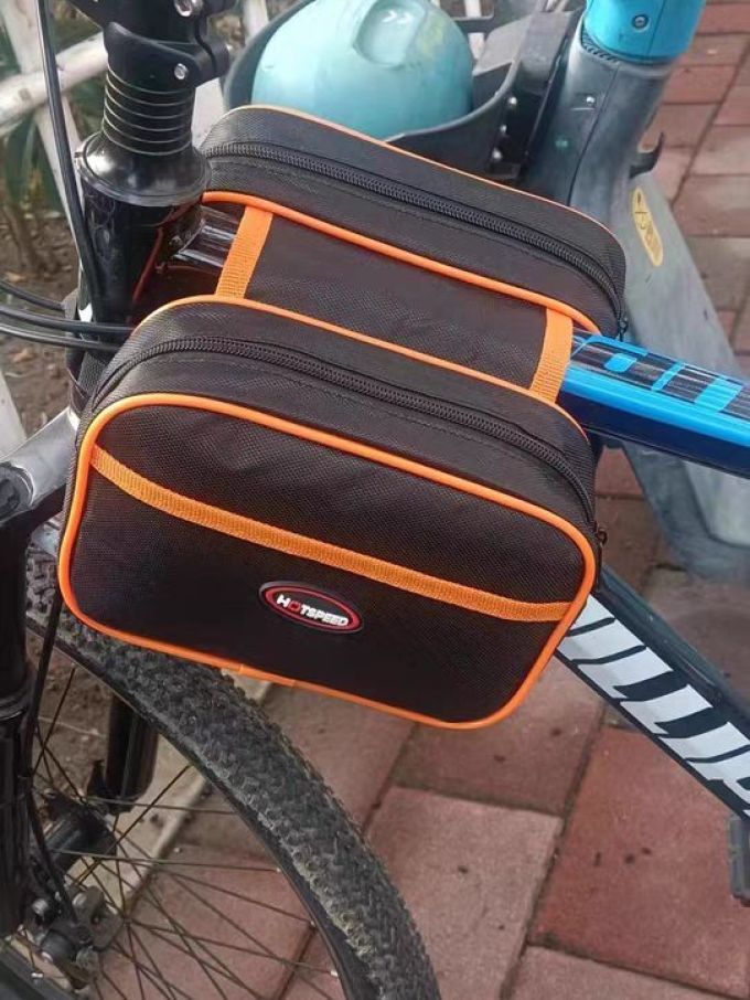 自行车前梁包山地车手机收纳袋单车前挂驮包防水挂包骑行装备配件