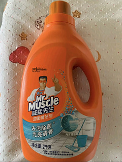 威猛先生（Mr Muscle） 地板清洁剂 2kg 海洋清新 清洁 除菌除垢 浓缩配方 超市同款