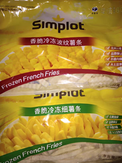 辛普劳simplot薯条冷冻食品半成品油炸零食小吃