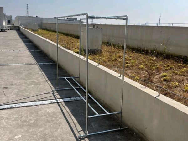 雅格树钢管室外晾衣架落地家用户外挂衣架阳台凉晒衣架晾衣杆晒被子神器 【防风款】长1.6米高1.6米