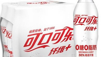 可口可乐（Coca-Cola）纤维+无糖零热量 汽水 碳酸饮料 500ml*12瓶 