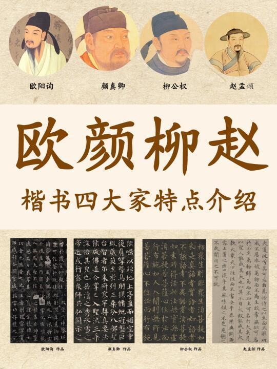楷书干货｜四大家特点介绍