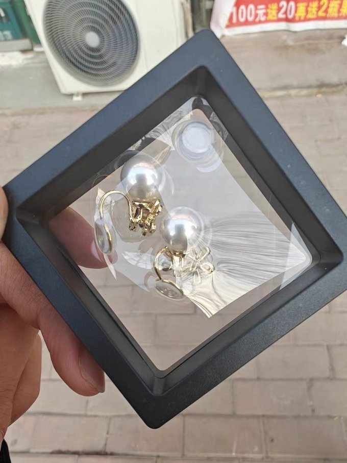 氛围感拿捏的珍珠蚊盘耳饰