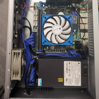 Cloud Star ITX CS270 + 拆分卡 + 2U短机箱 +浪潮硬盘笼 组建12+6盘双M2 万兆NAS经验...