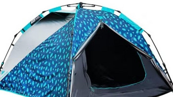 迪卡侬户外露营帐篷 蓝碎花-4200817：舒适安全的露营装备