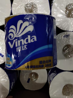 维达（Vinda）有芯卷纸 蓝色经典4层200克*27卷 厚韧更耐用 大分量纸巾整箱