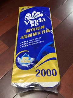 维达（Vinda）有芯卷纸 蓝色经典4层140克*10卷 厚韧卫生纸 卷筒纸