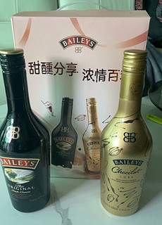 百利（Baileys）甜酒力娇酒利口酒 奶酒洋酒组合装 原味500ml+浓情巧克力味500ml