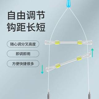 川泽渔具垂钓用品子线分叉器定距硅胶双钩分钩器防缠绕豆太空豆钓鱼线分线器小配件 分叉距离3.0厘米