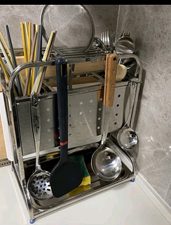 本王（BW）厨房置物架台面304不锈钢刀架锅盖砧板刀具一体收纳架菜板放置架 3