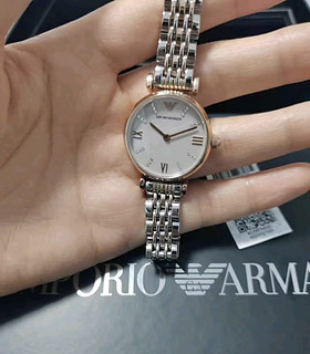 安普里奥阿玛尼（Emporio Armani）手表女满天星系列钢带石英时尚女士腕表送女友生日礼物 AR11223