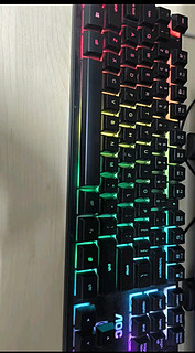 AOC 真机械手感键盘鼠标套装静音有线游戏背光发光台式电脑外设笔记本办公