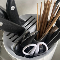 厨房旋转刀架置物架台面多功能筷子筒刀架一体收纳盒家用菜刀架子