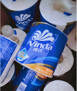 维达（Vinda）有芯卷纸 蓝色经典4层140克*27卷 厚韧耐用 纸巾 大分量纸巾整箱