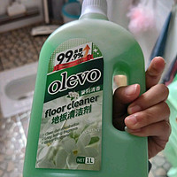 olevo地板清洁剂拖地瓷砖清洁剂 去污杀菌透亮清洁液 茉莉清香1L/瓶 