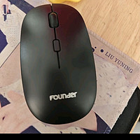 方正Founder无线鼠标 N200 轻音鼠标 四色可选 便携办公 鼠标无线2.4G 台式机笔记本电脑鼠标【黑色】