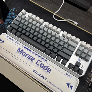 狼蛛机械键盘F3087键青红黑茶轴电竞游戏家用商务有线键鼠套装