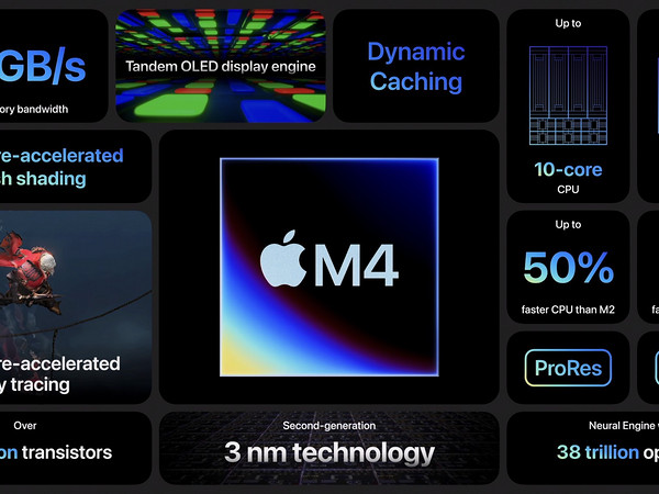 赶在高通前发布苹果第一颗AI芯片M4 加上了NPU。第一款设备是iPad Pro 比M2快50%