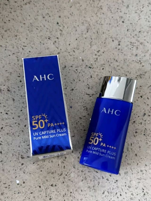 AHC爱和纯纯净温和小蓝瓶高倍防晒霜隔离遮瑕三合一SPF50+男女敏感肌 小蓝瓶50ml